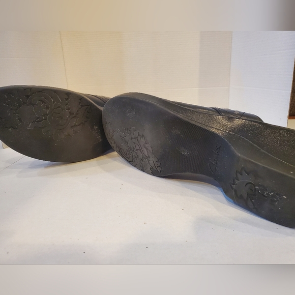 Clark Vintage Wonen's Black Slip-On Shoes Sz 9 - Picture 10 of 13